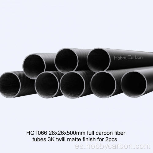 Hobbycarbon 1400mm 100% tubo de fibra de carbono 3k